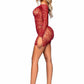 Leg Avenue Crochet Lace Long Sleeved Mini Dress