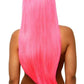 Leg Avenue Long Straight 33 Center Part Wig - Neon Pink/Pink - One Size