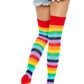 Leg Avenue Lycra Acrylic Rainbow Thigh High - Multicolor - One Size