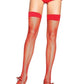 Leg Avenue Lycra Industrial Fishnet Thigh High - Red - One Size