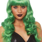 Leg Avenue Misfit Long Wavy Bang Wig - Green - One Size