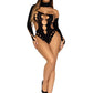 Leg Avenue Seamless Asymmetrical Cut Out Thong Back Bodysuit