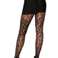 Leg Avenue Sheer Leopard Tights - Animal Print/Black - One Size