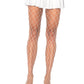 Leg Avenue Spandex Diamond Pantyhose - White - One Size