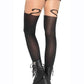 Leg Avenue Spandex Monkey Business Opaque Pantyhose with Curvy Tail - Black - One Size