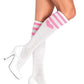Leg Avenue Sweetheart Athletic Knee Socks - White - One Size