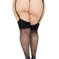 Leg Avenue Wide Top Rhinestone Spandex Sheer Stockings - 1x-2x