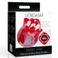 Lickgasm Sweet Kiss Kissing and Vibrating Rechargeable Silicone Clitoral Stimulator - Red/White Swirl - Red/White