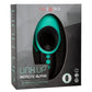 Link Up Remote Alpha Rechargeable Silicone Dual Stimulating Cock Ring with Remote Control - Black/Green