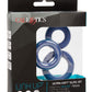 Link Up Ultra Soft Elite Set Silicone Cock Rings - Blue - Set Of 3