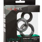 Link Up Ultra Soft Supreme Set Silicone Cock Rings - Black - Set Of 3