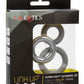 Link Up Ultra Soft Ultimate Set Silicone Cock Rings - Gray/Grey - Set Of 3