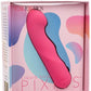 Liquid Silicone Pixies Ripple Rechargeable Vibrator - Pink
