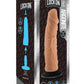 Lock On Argonite Dildo with Suction Cup Adapter - Caramel - 8in
