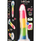 Lollicock Glow In The Dark Rainbow Silicone Dildo - Glow In The Dark/Multicolor - 7in