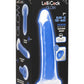 Lollicock Glow In The Dark Silicone Dildo - Blue/Glow In The Dark - 7in