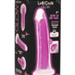 Lollicock Glow In The Dark Silicone Dildo - Glow In The Dark/Purple - 7in