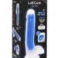 Lollicock Glow In The Dark Silicone Dildo with Balls - Blue/Glow In The Dark - 7in