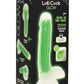 Lollicock Glow In The Dark Silicone Dildo with Balls - Glow In The Dark/Green - 7in