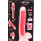 Lollicock Glow In The Dark Silicone Dildo with Balls - Glow In The Dark/Pink - 7in
