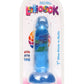 Lollicock Slim Stick Dildo with Balls - Berry Ice/Blue - 7in