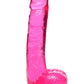 Lollicock Slim Stick Dildo with Balls - Cherry Ice/Red - 7in