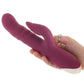 Lovely Lucy Rechargeable Silicone Dual Vibrator with Clitoral Stimulator