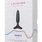 Lovense Hush 2 Rechargeable App Compatible Silicone Vibrating Anal Plug - Black - 1in