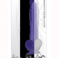 Luminous Stud Dildo with Balls - Glow In The Dark/Purple