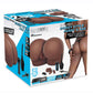 Luvdollz Remote Control Doggy Style Vibrating Rechargeable Pussy and Ass Masturbator - Chocolate/Mocha