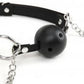 Lux Fetish Breathable Ball Gag with Nipple Clamps Adjustable