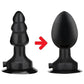 Lux Fetish Inflatable Vibrating Butt Plug with Suction Base and Remote Control