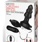 Lux Fetish Inflatable Vibrating Butt Plug with Suction Base and Remote Control - Black - 4in