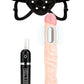 Lux Fetish Realistic Vibrating Dildo with Harness Remote Control - Vanilla - 8.5in