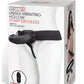 Lux Fetish Unisex Vibrating Hollow Strap-On Dildo with Wired Remote Control - Black - 9in