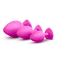Luxe Bling Plugs Silicone Training Kit with White Gems (3 Size Kit
