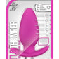 Luxe Little Thumper Silicone Vibrating Butt Plug - Pink