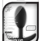 Luxe Wearable Vibra Slim Plug Silicone Butt Plug - Black - Medium