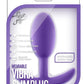 Luxe Wearable Vibra Slim Plug Silicone Butt Plug - Purple - Medium