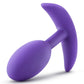 Luxe Wearable Vibra Slim Plug Silicone Butt Plug - Purple - Medium