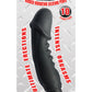 Mack Tuff Ribbed Vibrating Silicone Penis Vibrator - Black
