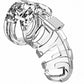 Man Cage Model 02 Male Chastity with Lock - Clear - 3.5in