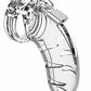 Man Cage Model 03 Male Chastity with Lock - Clear - 4.5in