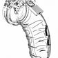Man Cage Model 04 Male Chastity with Lock - Clear - 4.5in
