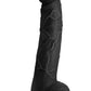 Master Cock Hung Harry Dildo with Balls - Black - 11.75in