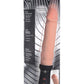 Master Series 8x Auto Pounder Rechargeable Silicone Vibrating and Thrusting Dildo with Handle - Vanilla - 10in
