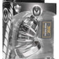 Master Series Asylum 4 Ring Locking Chastity Cage - Silver
