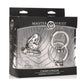 Master Series Caged Cougar Stainless Steel Locking Chastity Cage - Silver
