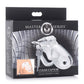 Master Series Clear Captor Chastity Cage with Keys - Clear - Large