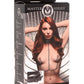 Master Series Collared Temptress Collar with Nipple Clamps - Black